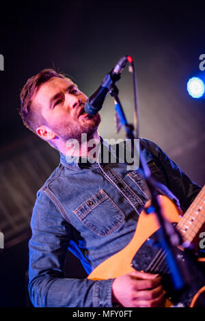 Edinburgh, UK. 26th April 2018. The Little Kicks play at Summerhall, Edinburgh as part of a short tour with Scottish band Broken Records. Credit: Andy Catlin/Alamy Live News Stock Photo