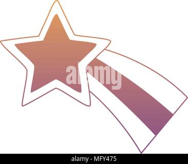 cute shooting star icon over white background, colorful design. vector illustratration Stock Vector