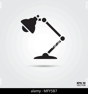 Desk lamp icon. Learning and working Symbol. EPS 10 Vector. Stock Vector