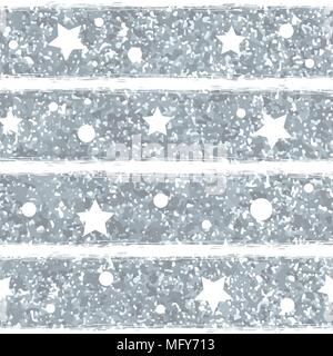 Abstract seamless pattern with silver glitter texture Stock Vector