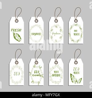 Elements collection for food market labels. Stock Vector