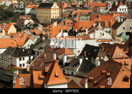 it's village of Austria. you can see many roof on this picture. Stock Photo