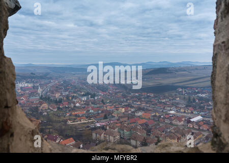 View of the city with frame from the fortress walls Stock Photo