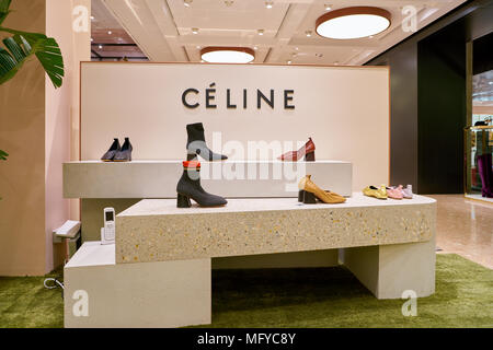 ROME ITALY CIRCA NOVEMBER 2017 Celine shoes on display at a