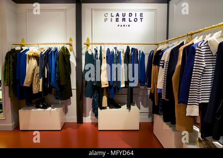 CLOTHES ON DISPLAY AT CLAUDIE PIERLOT BOUTIQUE INSIDE THE