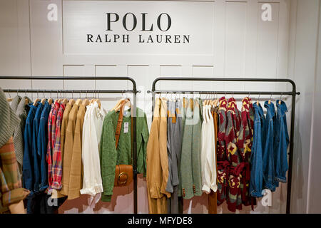 ROME, ITALY - CIRCA NOVEMBER, 2017: women's clothing on display at a second flagship store of Rinascente in Rome. Stock Photo