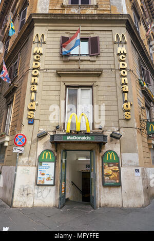 ROME, ITALY - CIRCA NOVEMBER, 2017: a  McDonald's restaurant in Rome Stock Photo