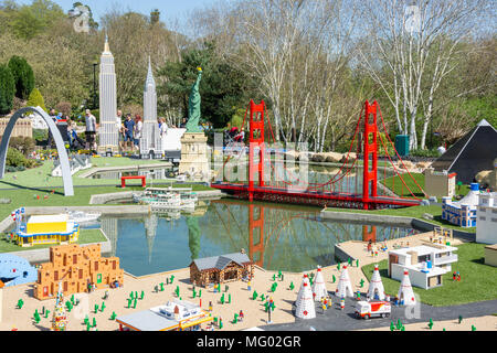 Miniland USA at Legoland Windsor Resort, Windsor, Berkshire, England, United Kingdom Stock Photo