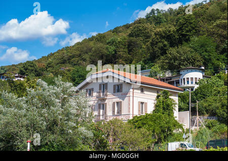 Brusino Arsizio, village over the Lake of Lugano, Switzerland Stock Photo