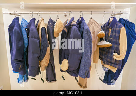 MILAN, ITALY - CIRCA NOVEMBER, 2017: Brunello Cucinelli shop at Rinascente.  Rinascente is a collection of high-end stores Stock Photo - Alamy