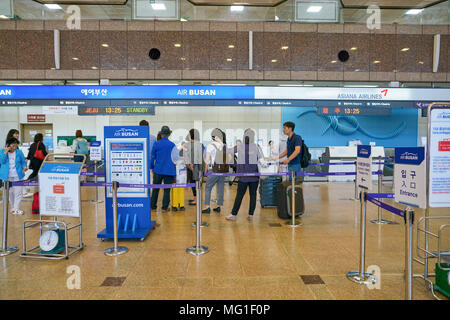 BUSAN SOUTH KOREA CIRCA MAY 2017 check in area at Gimhae International Airport Domestic Terminal Stock Photo Alamy