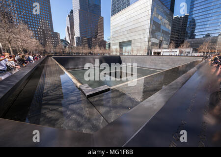 WTC Memorial and Freedom Tower Stock Photo