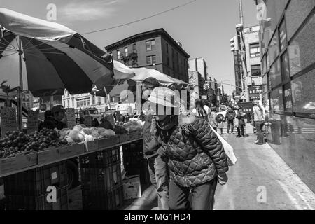 Street Market, Chinatown - New York City Stock Photo