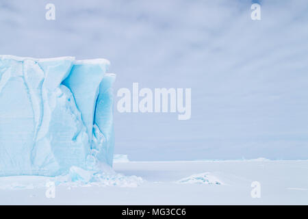 Icebergs frozen into the fjords of Baffin Island, Nunavut, Canada Stock Photo