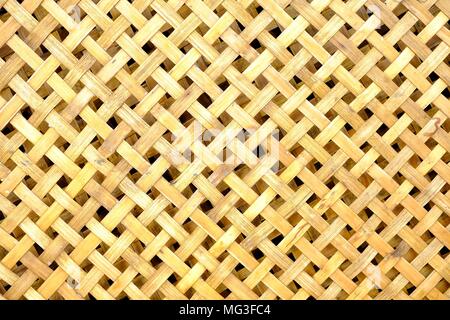 Bamboo Basketry Texture Background. Stock Photo
