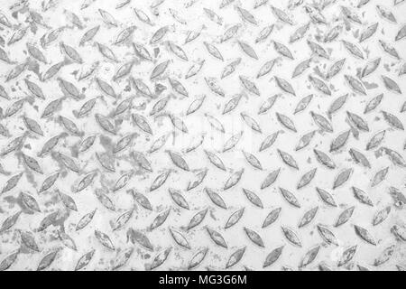 White Metal Diamond Plate Texture Background. Stock Photo