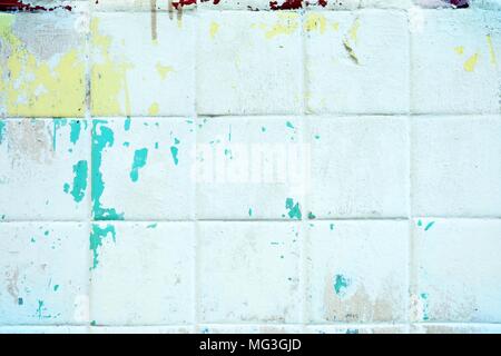 Grunge Ceramic Tile Wall Background. Stock Photo