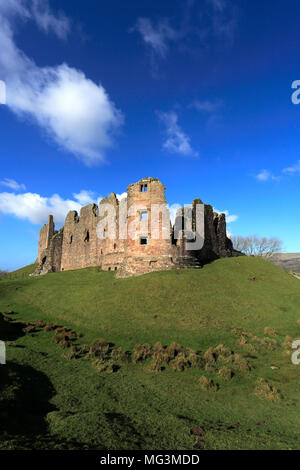 The Ruins of Brough Castle, Brough village, English Heritage Site, Cumbria County, England, UK Stock Photo