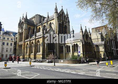 Church of Christ the King, Gordon Square, Bloomsbury, London WC1E 7JJ A small chapel neighboring the University of London main campus. Stock Photo