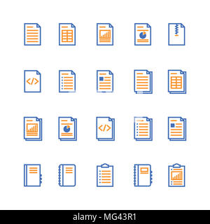 Document and notebook outline icon. isolated checklist paper icon in thin line style for graphic and web design. Simple flat symbol Pixel Perfect Stock Photo