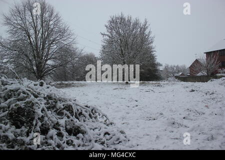 Snow, wintertime, oxfordshire Stock Photo