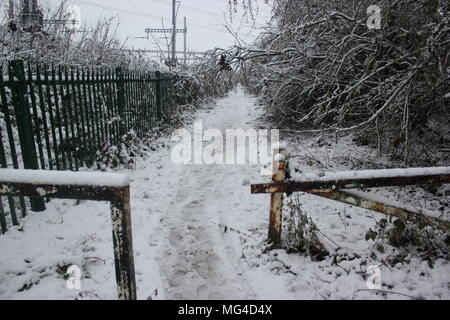 Snow, wintertime, oxfordshire Stock Photo