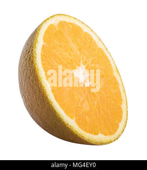 Fresh blood dark orange isolated on white background with clipping path Stock Photo