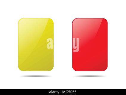 Yellow and red cards Stock Vector