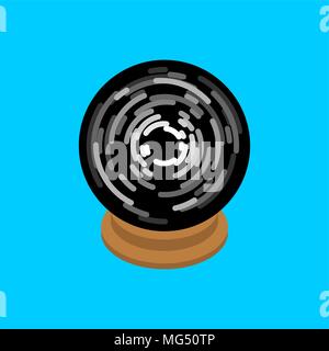 Magic ball of predictions isolated. Clairvoyant Accessory Stock Vector