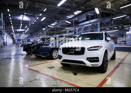 Volvo Car Factory in Torslanda, Gothenburg Stock Photo