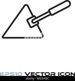 Trowel flat line icon vector Stock Vector