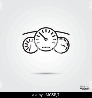 car dashboard vector icon. Automotive parts, repair and service symbol. Stock Vector