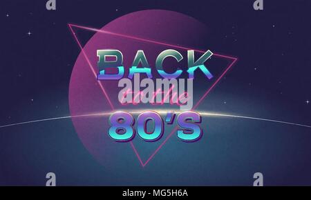 Back to 80's poster Stock Vector