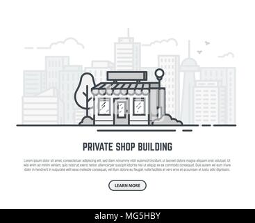 Private store building Stock Vector