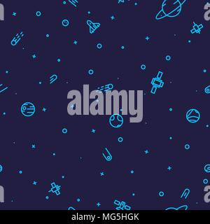 Seamless space background Stock Vector