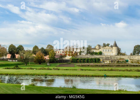 Pauillac, Gironde, France - November 01, 2017 : Chateau Lafite Rothschild in Bordeaux wine-growing region in autumn Stock Photo