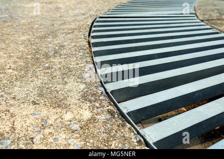 Closed-up Water Drain. Stock Photo