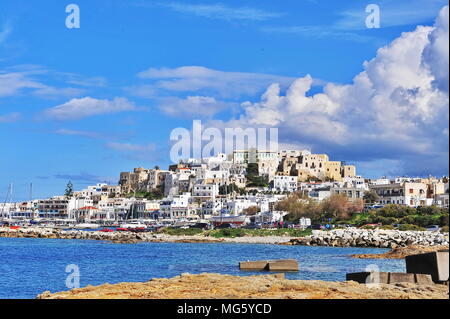 View of Chora town, Naxos island, Greece Stock Photo