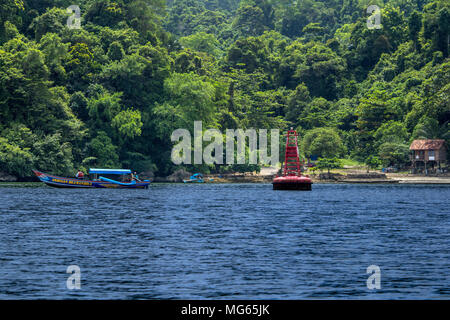 Nusa Kambangan (also known as Nusakambangan, or Pulau Nusa Kambangan), located in cilacap, central java province, indonesia. Stock Photo