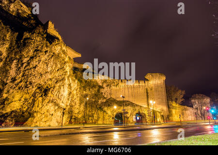 Defensive walls of Avignon, a UNESCO heritage site in France Stock Photo