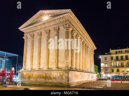 Maison Carree, a Roman temple in Nimes, France Stock Photo