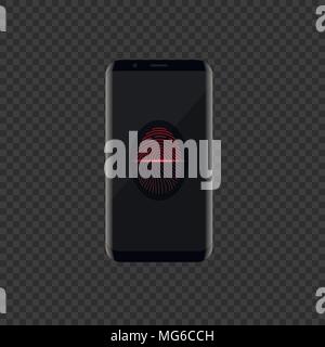 Fingerprint scan icon Stock Vector