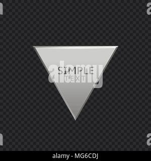 Silver triangle label Stock Vector
