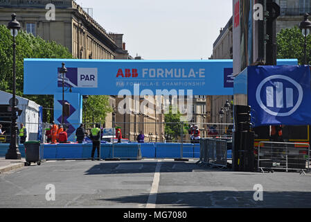 Paris, France. 27th Apr, 2018. Qatar Airway Paris, Paris E-Prix 2018, E-Village, Paris, France, Europe Credit: claude thibault/Alamy Live News Stock Photo