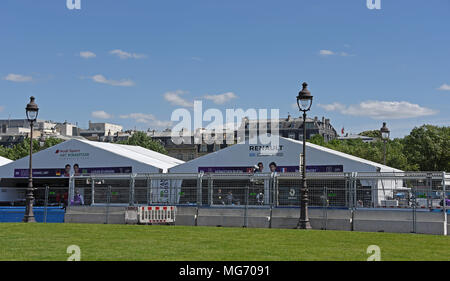 Paris, France. 27th Apr, 2018. Qatar Airway Paris, Paris E-Prix 2018, E-Village, Paris, France, Europe Credit: claude thibault/Alamy Live News Stock Photo