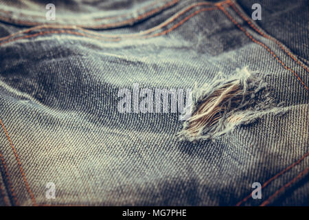 Blue jeans texture background with filter effect retro vintage style Stock Photo