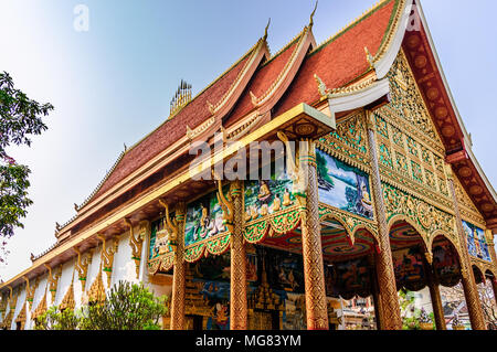 Vientiane, Laos - March 15, 2013: Buddhist temple Wat Inpeng in capital of Laos. Stock Photo