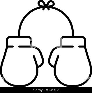 Boxing gloves icon, isolated on white background Stock Vector