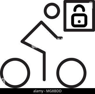 Cosed for bicycling, isolated on white background Stock Vector