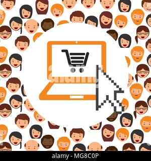 buy online design, vector illustration eps10 graphic Stock Vector